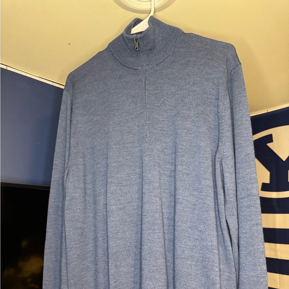 RARE - Brooks Brothers - Extra Fine Merino Wool - Quarter Zip Sweater - SAMPLE